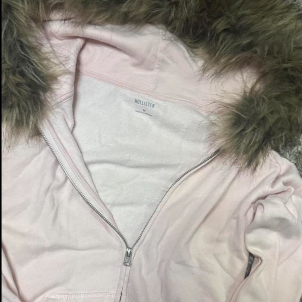 Wild Fable Light Pink Jacket with Faux Fur Hood - Picture 3 of 5